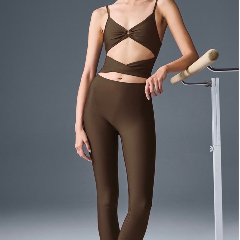 Alo Yoga Airlift A-List Onesie in Espresso Brown